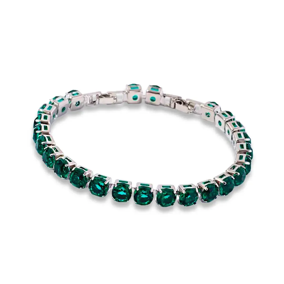 Náramek Clarissa Smaragd Green s krystaly Swarovski®