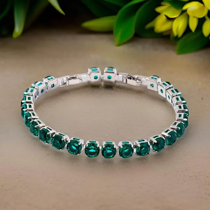 Náramek Clarissa Smaragd Green s krystaly Swarovski®