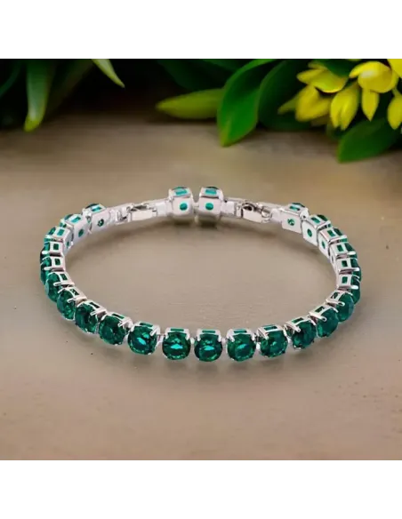 Náramek Clarissa Smaragd Green s krystaly Swarovski®
