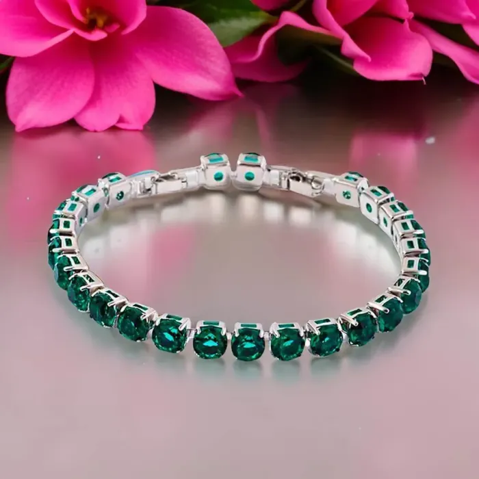 Náramek Clarissa Smaragd Green s krystaly Swarovski®