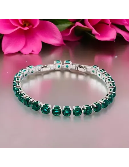 Náramek Clarissa Smaragd Green s krystaly Swarovski®