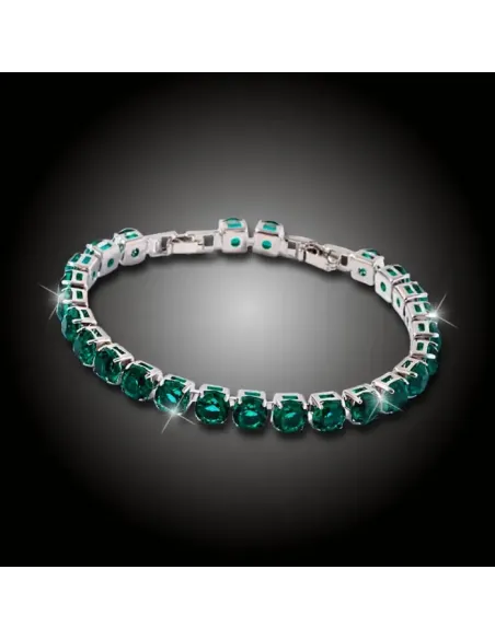 Náramek Clarissa Smaragd Green s krystaly Swarovski®