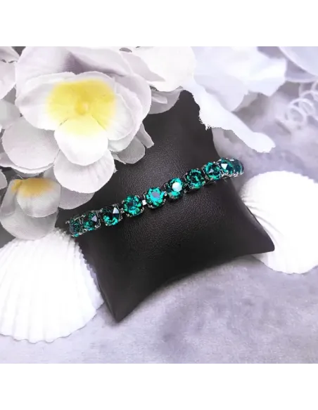 Náramek Clarissa Smaragd Green s krystaly Swarovski®