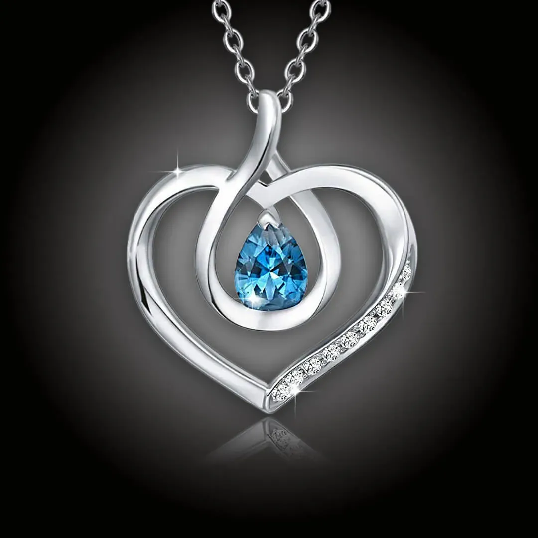 Náhrdelník Blue Lagoon Heart s krystalem Swarovski® 2