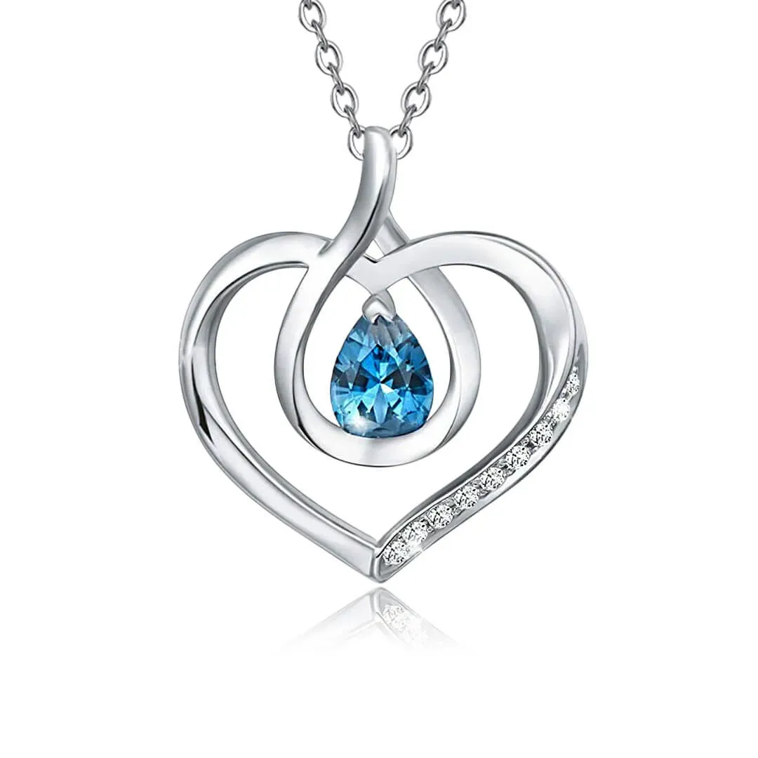 Náhrdelník Blue Lagoon Heart s krystalem Swarovski®
