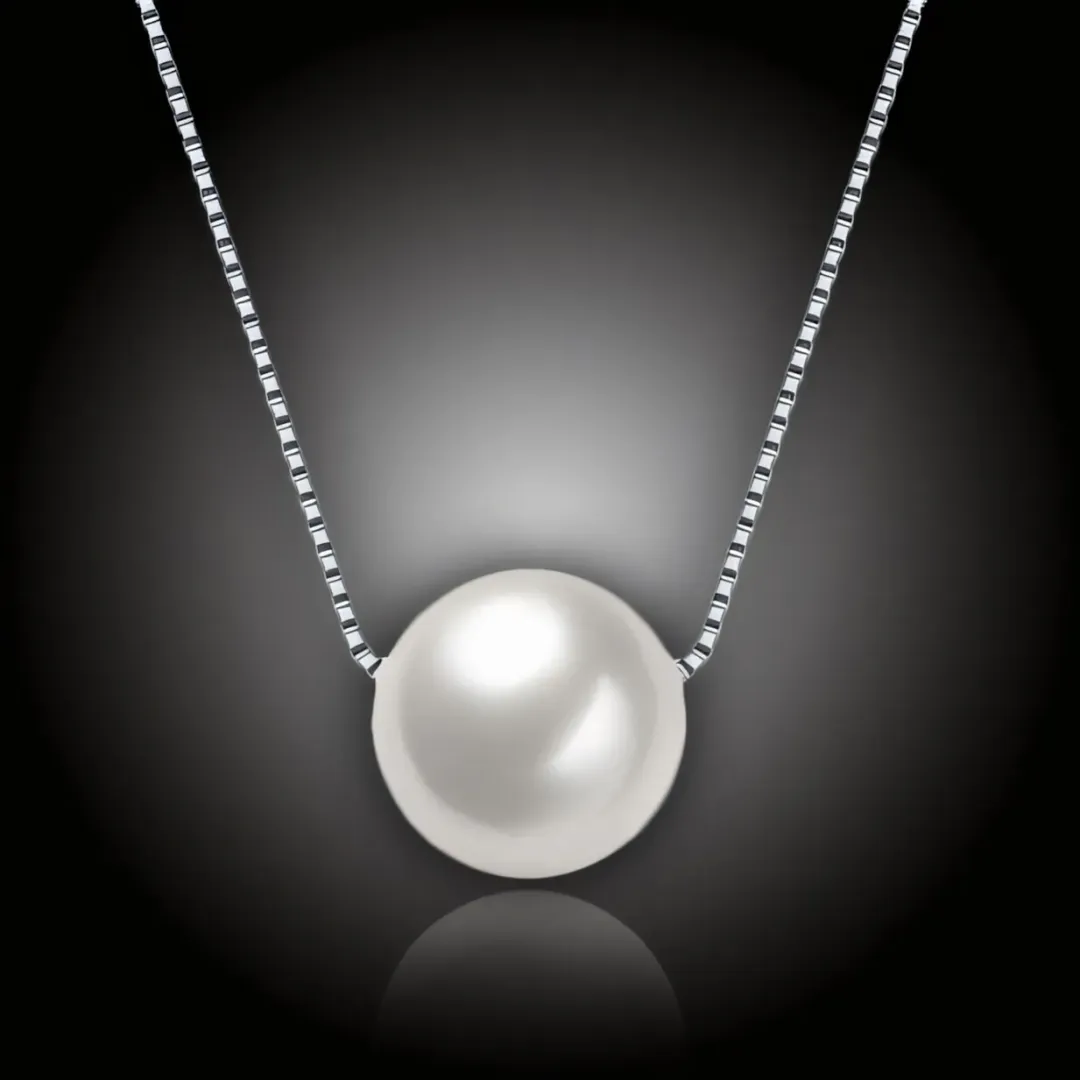 Stříbrný náhrdelník Elegant White Pearl Swarovski 2