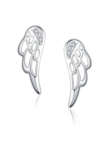 Stříbrné náušnice Elegant Angel Wings
