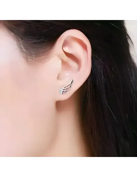 Stříbrné náušnice Elegant Angel Wings