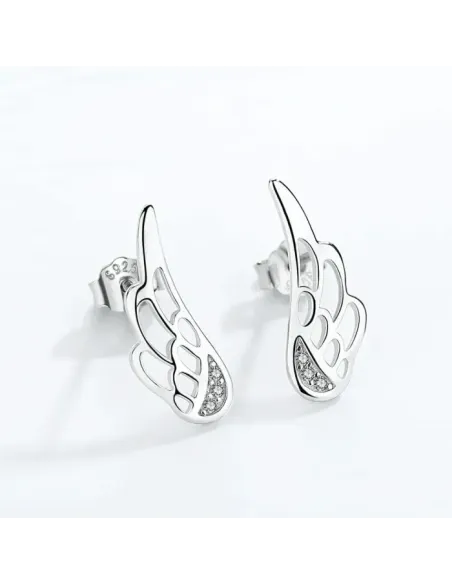 Stříbrné náušnice Elegant Angel Wings
