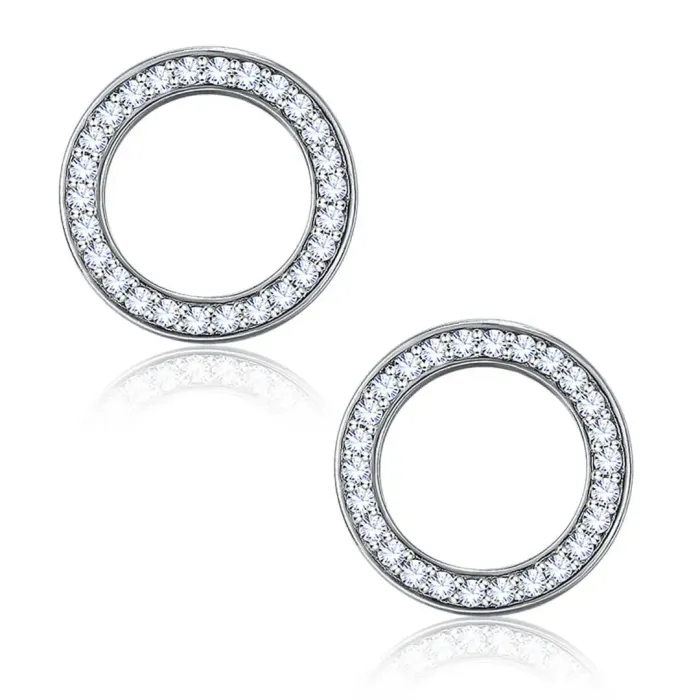 Stříbrné náušnice Eternity se zirkony