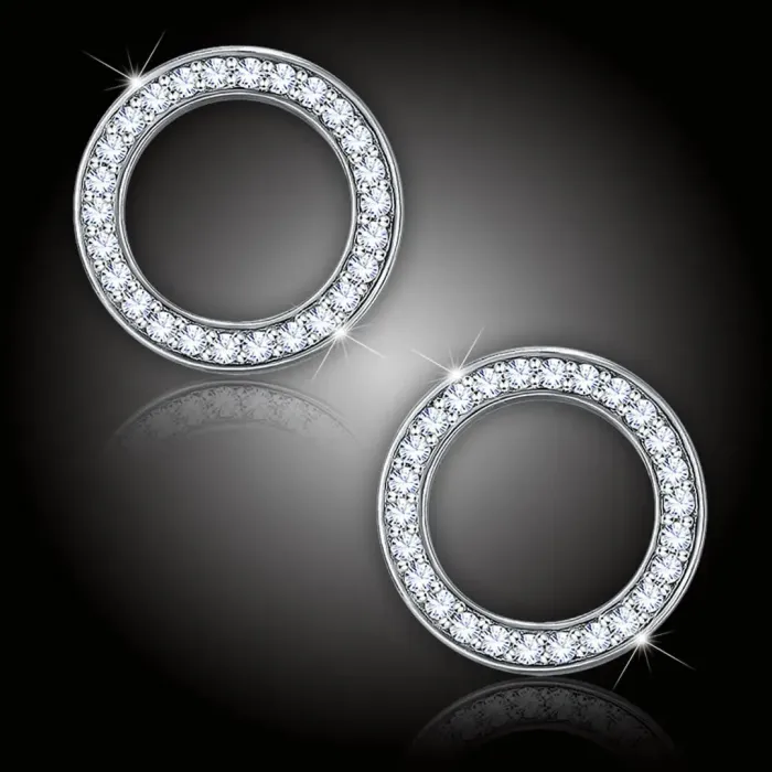 Stříbrné náušnice Eternity se zirkony