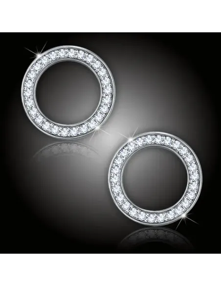 Stříbrné náušnice Eternity se zirkony