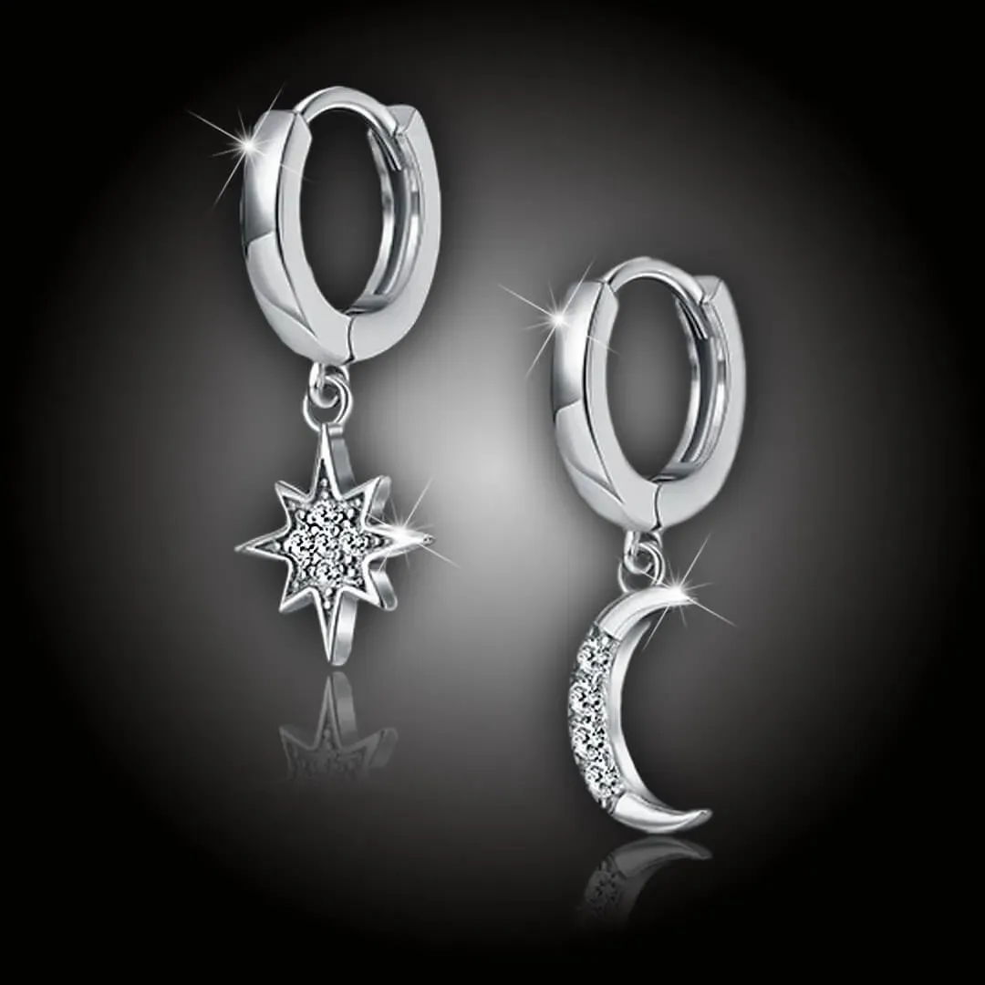 Stříbrné náušnice Night Sky s kubickými zirkony 2