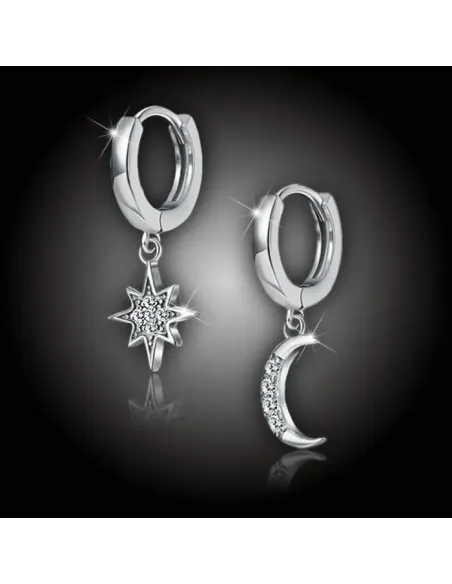 Stříbrné náušnice Night Sky s kubickými zirkony