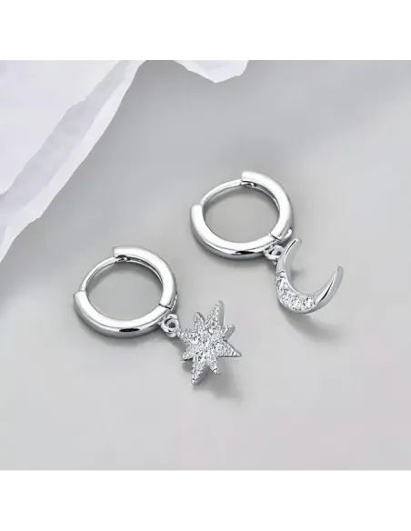 Stříbrné náušnice Night Sky s kubickými zirkony