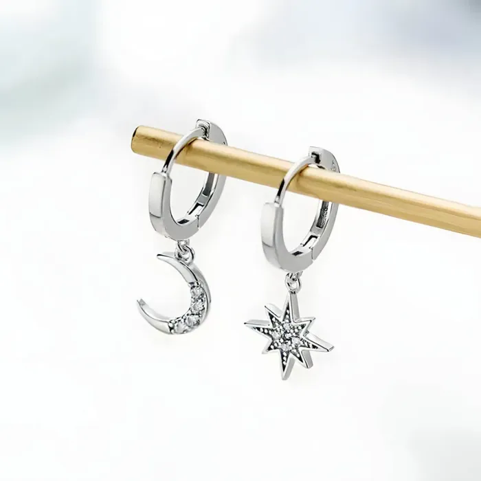 Stříbrné náušnice Night Sky s kubickými zirkony