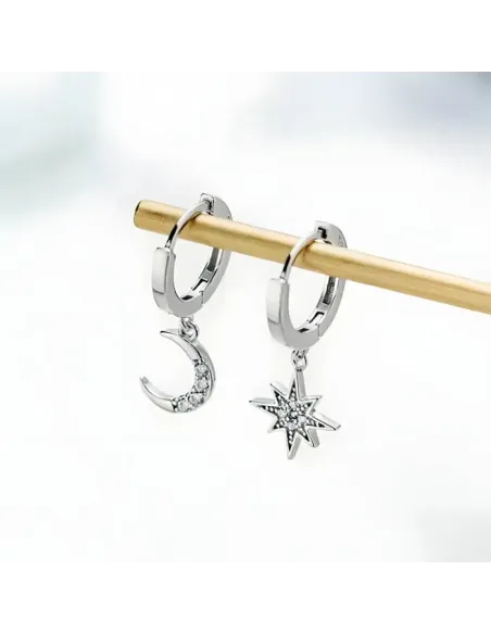 Stříbrné náušnice Night Sky s kubickými zirkony