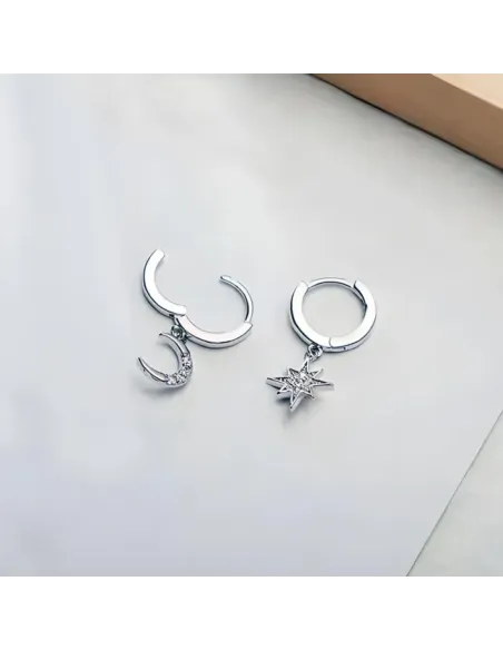 Stříbrné náušnice Night Sky s kubickými zirkony