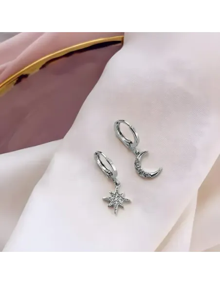 Stříbrné náušnice Night Sky s kubickými zirkony