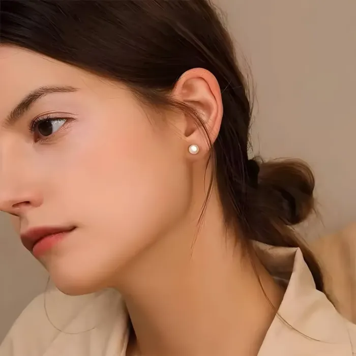 Stříbrné náušnice Pearl Elegance