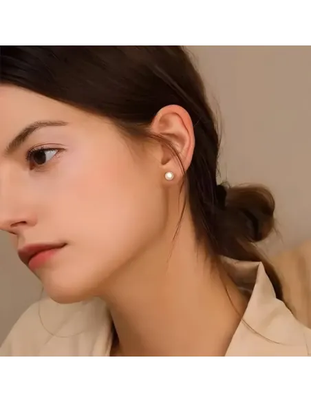 Stříbrné náušnice Pearl Elegance