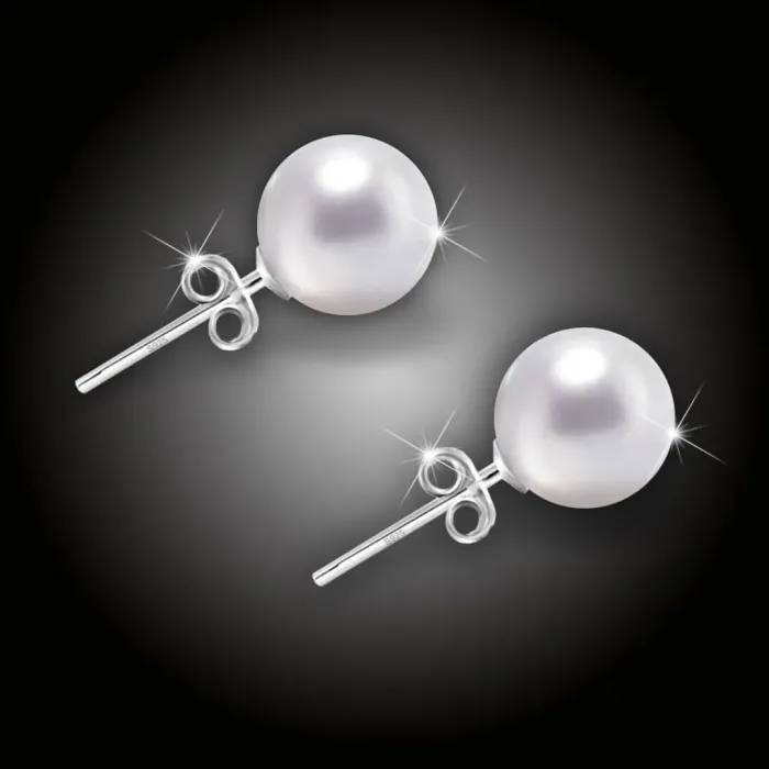 Stříbrné náušnice Pearl Elegance