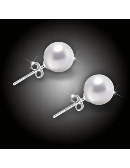 Stříbrné náušnice Pearl Elegance