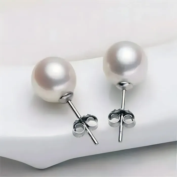 Stříbrné náušnice Pearl Elegance