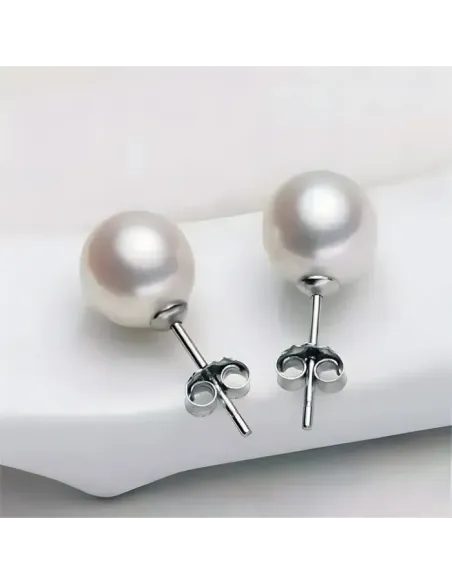 Stříbrné náušnice Pearl Elegance