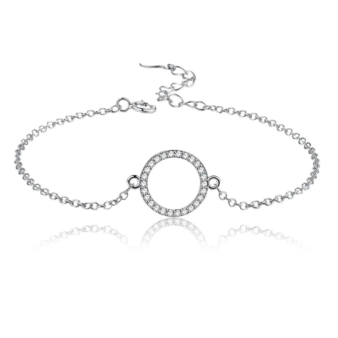 Stříbrný náramek Eternity s kubickými zirkony