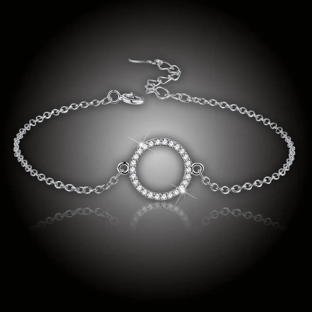 Stříbrný náramek Eternity s kubickými zirkony 2