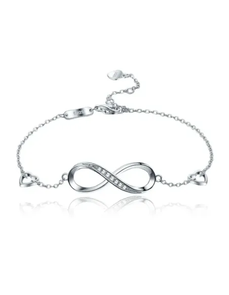 Stříbrný náramek Infinity Love s kubickými zirkony