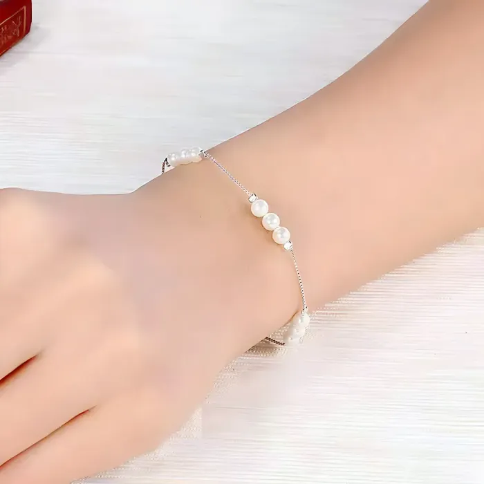 Stříbrný náramek Pearl Beauty s perlami