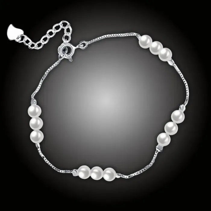 Stříbrný náramek Pearl Beauty s perlami