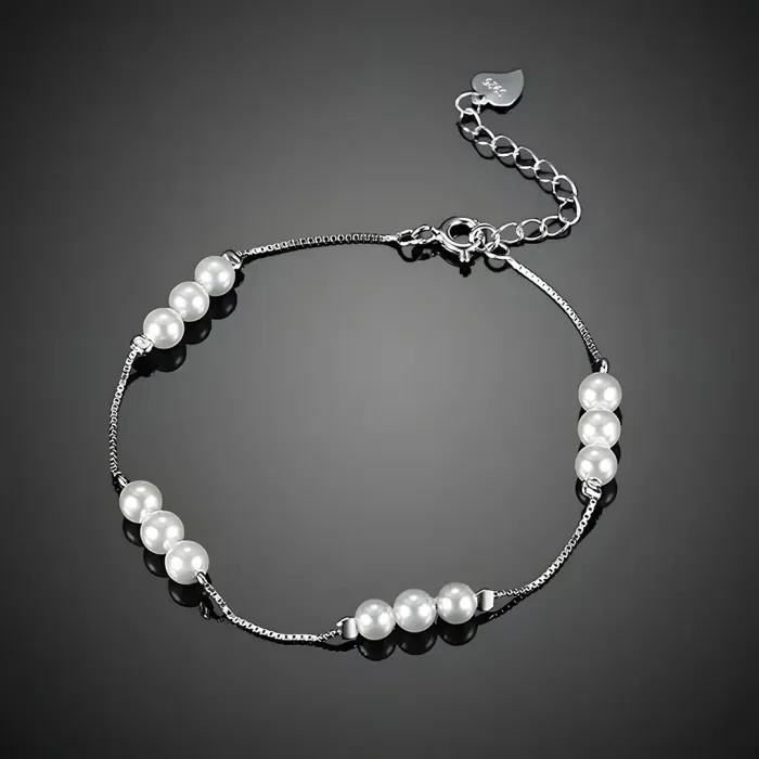 Stříbrný náramek Pearl Beauty s perlami