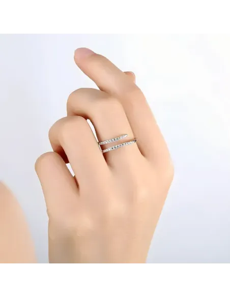 Stříbrný prsten Athena se zirkony