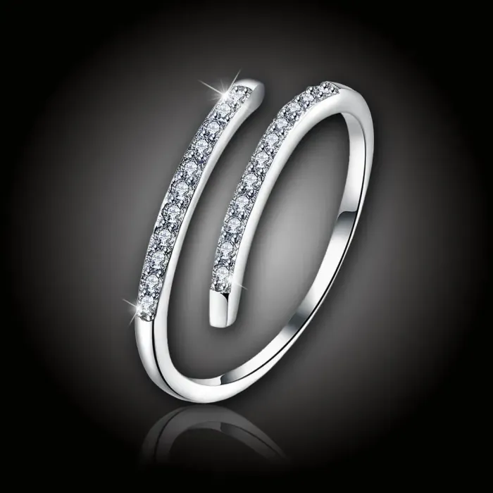 Stříbrný prsten Athena se zirkony