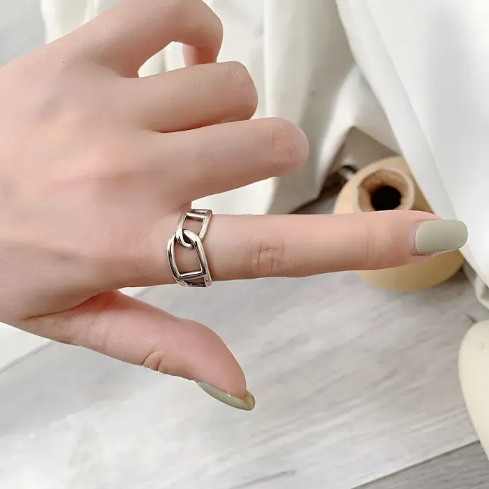 Stříbrný prsten Luna