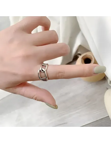 Stříbrný prsten Luna