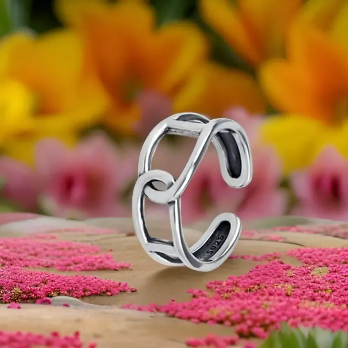 Stříbrný prsten Luna