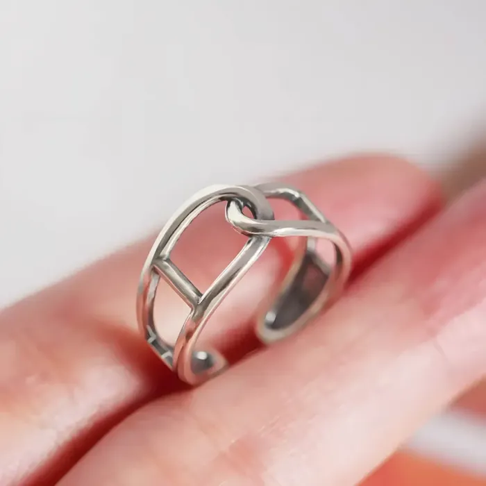 Stříbrný prsten Luna