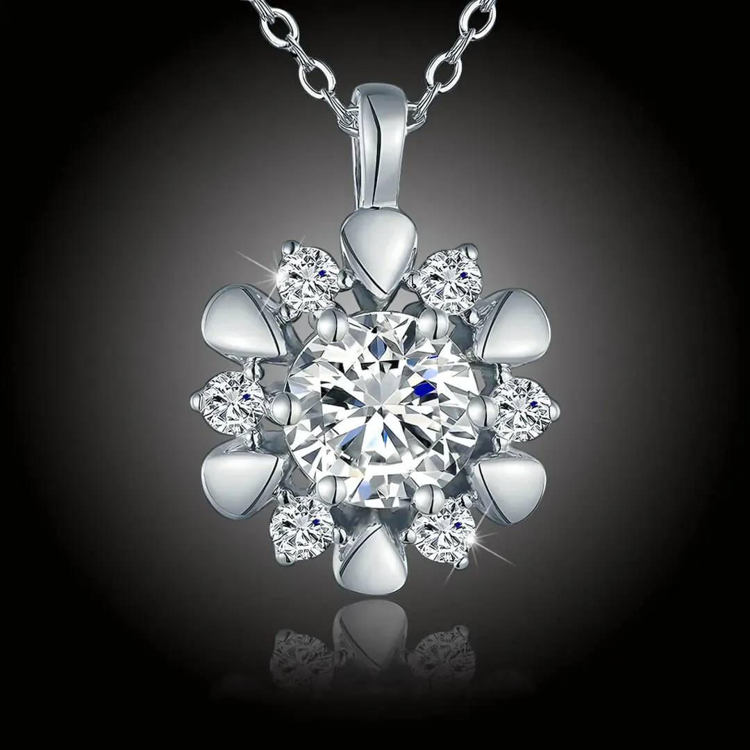 Zářivý náhrdelník Křišťálová květina se Swarovski® krystaly 2