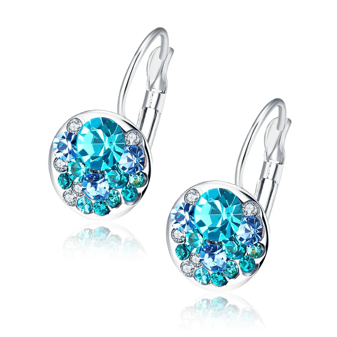 Náušnice Brillance Blue Dream s krystaly Swarovski®