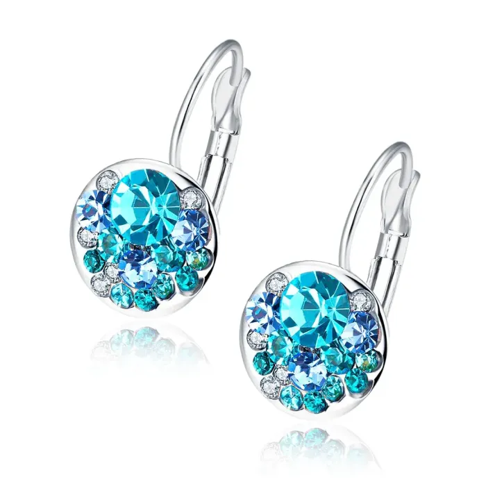 Náušnice Brillance Blue Dream s krystaly Swarovski®