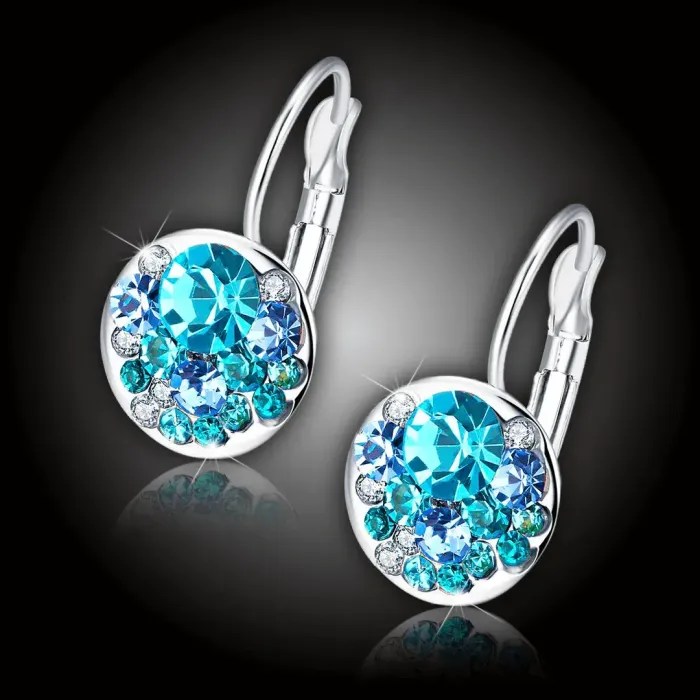 Náušnice Brillance Blue Dream s krystaly Swarovski®