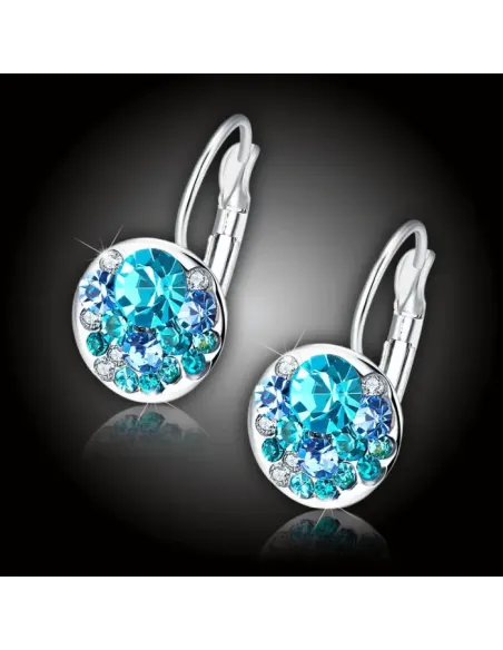 Náušnice Brillance Blue Dream s krystaly Swarovski®