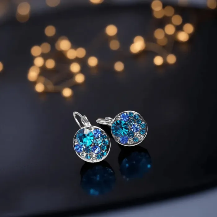 Náušnice Brillance Blue Dream s krystaly Swarovski®