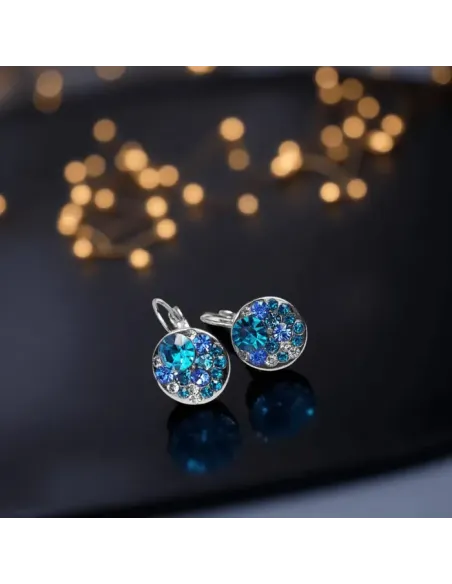 Náušnice Brillance Blue Dream s krystaly Swarovski®