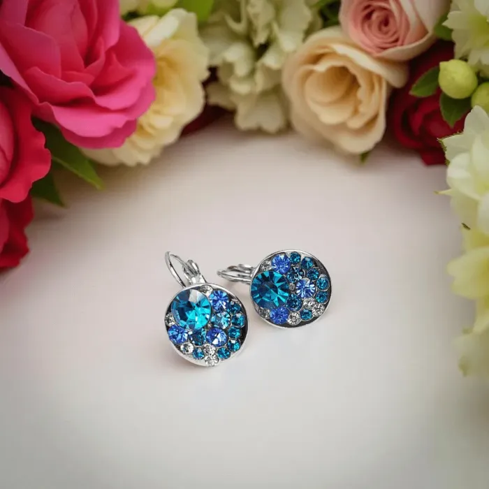 Náušnice Brillance Blue Dream s krystaly Swarovski®