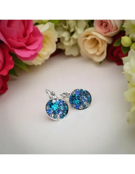 Náušnice Brillance Blue Dream s krystaly Swarovski®